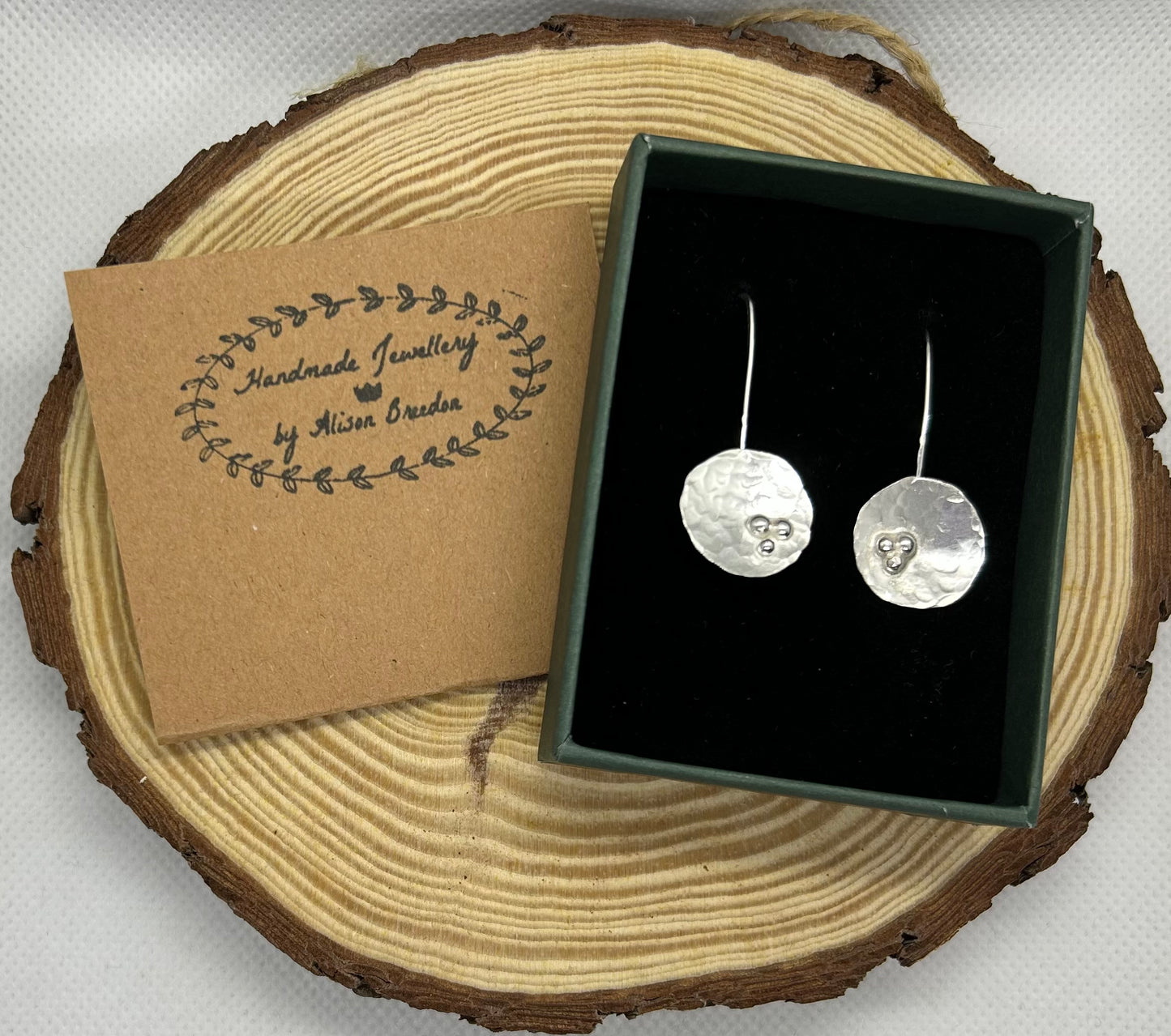 Sterling Silver Textured Granule Earrings - Handmade Jewellery by Alison Breedon