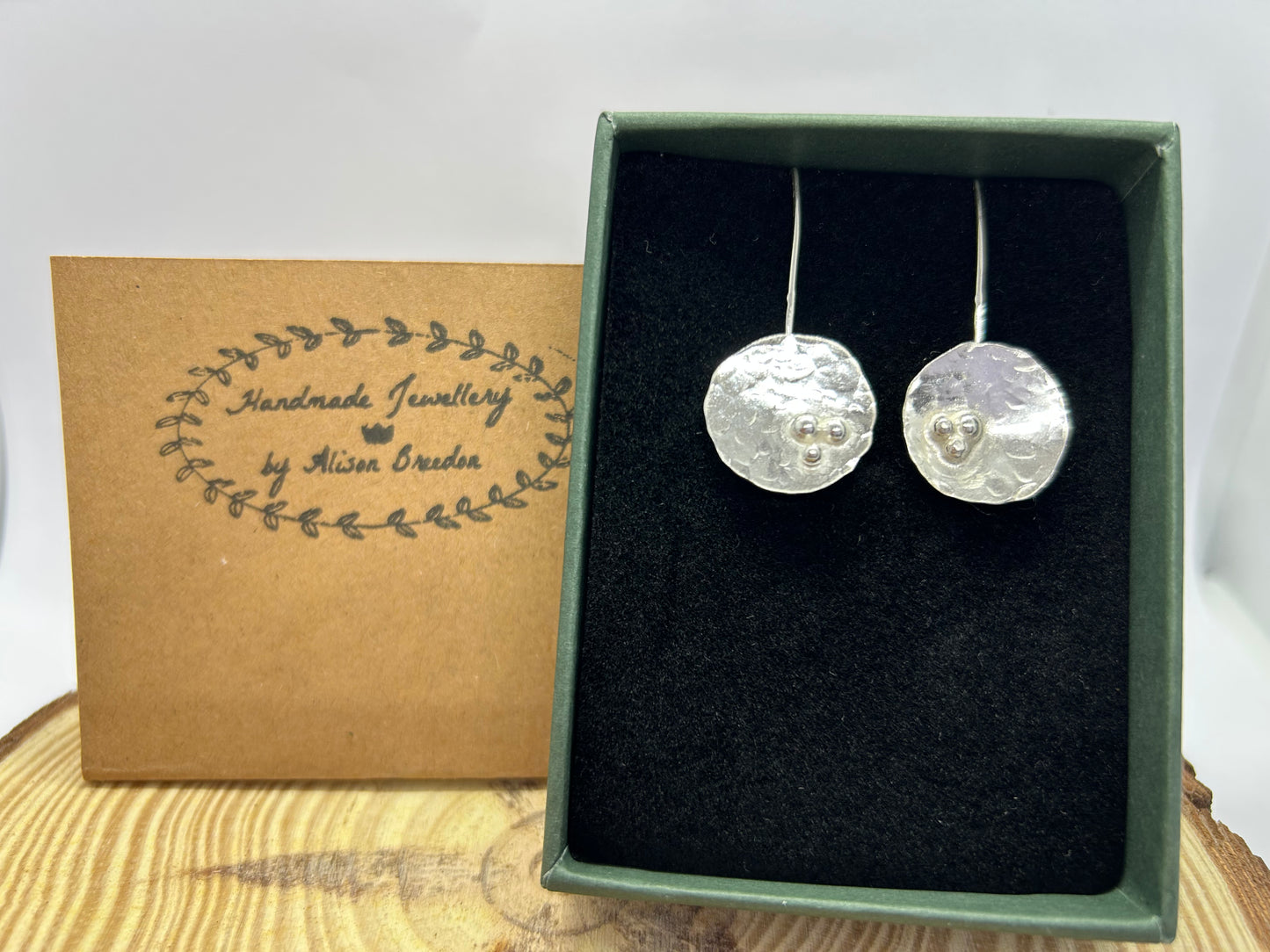 Sterling Silver Textured Granule Earrings - Handmade Jewellery by Alison Breedon